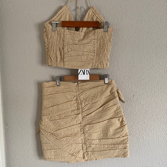 Zara Beige Mini Skirt Set - Picture 6 of 12